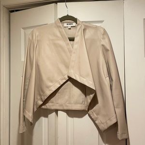 BB Dakota Vegan Leather Drape Front Jacket